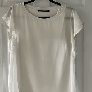 Zara White Sheer Blouse